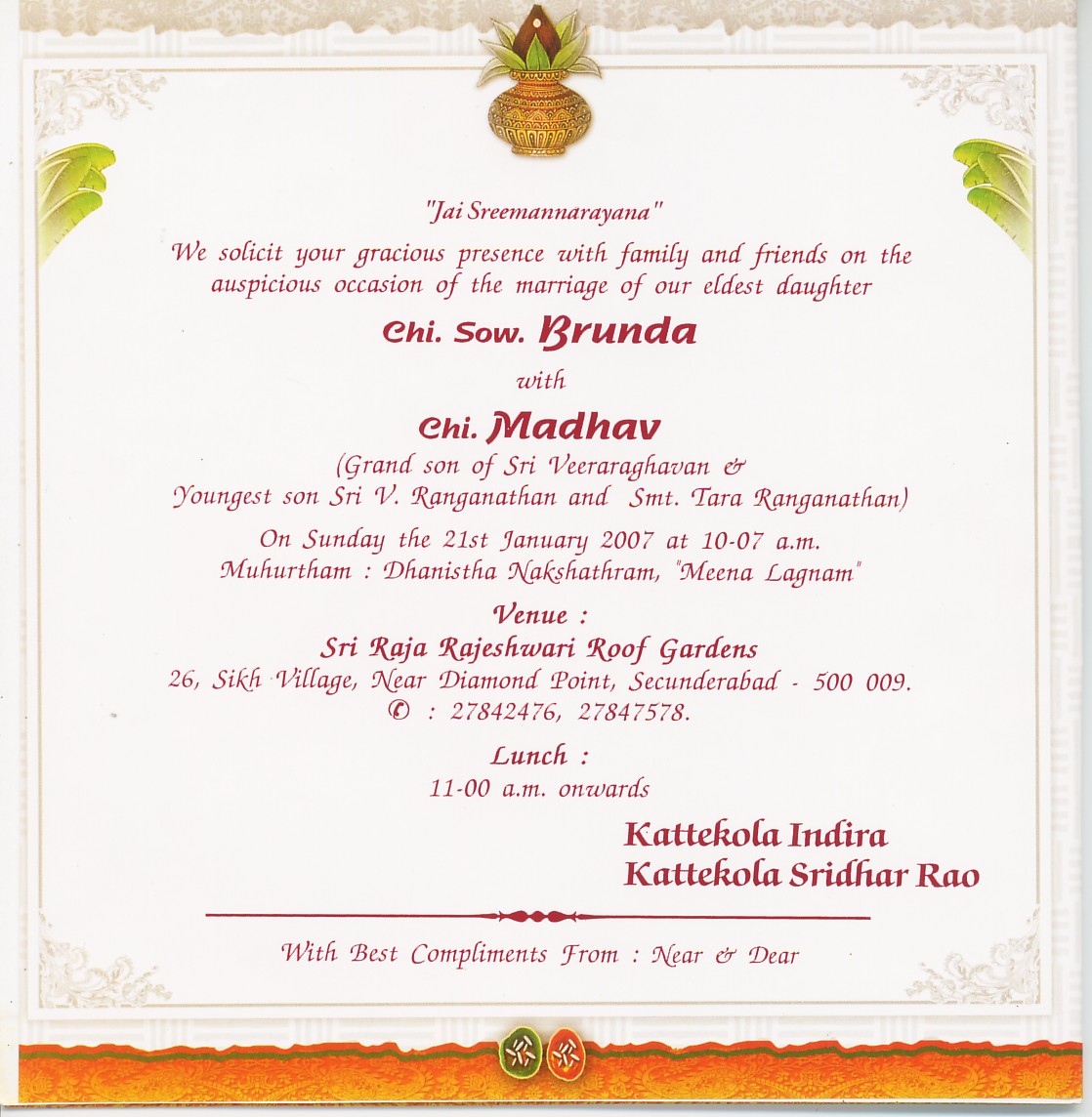 wedding invitation : Sample wedding invitation card - New ...